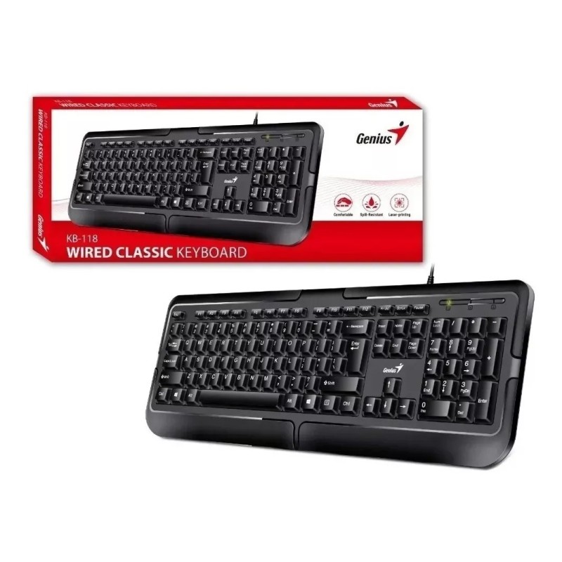 Teclado Genius KB-118 USB Para Windows/Mac