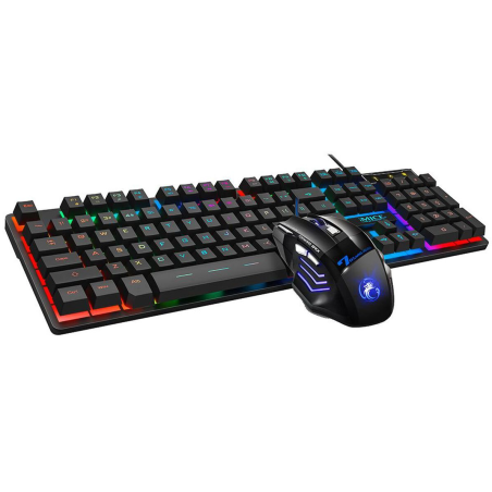 Kit combo Teclado y Mouse USB Gamer AN-300 RGB