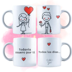 Taza de cerámica blanca personalizable brillante