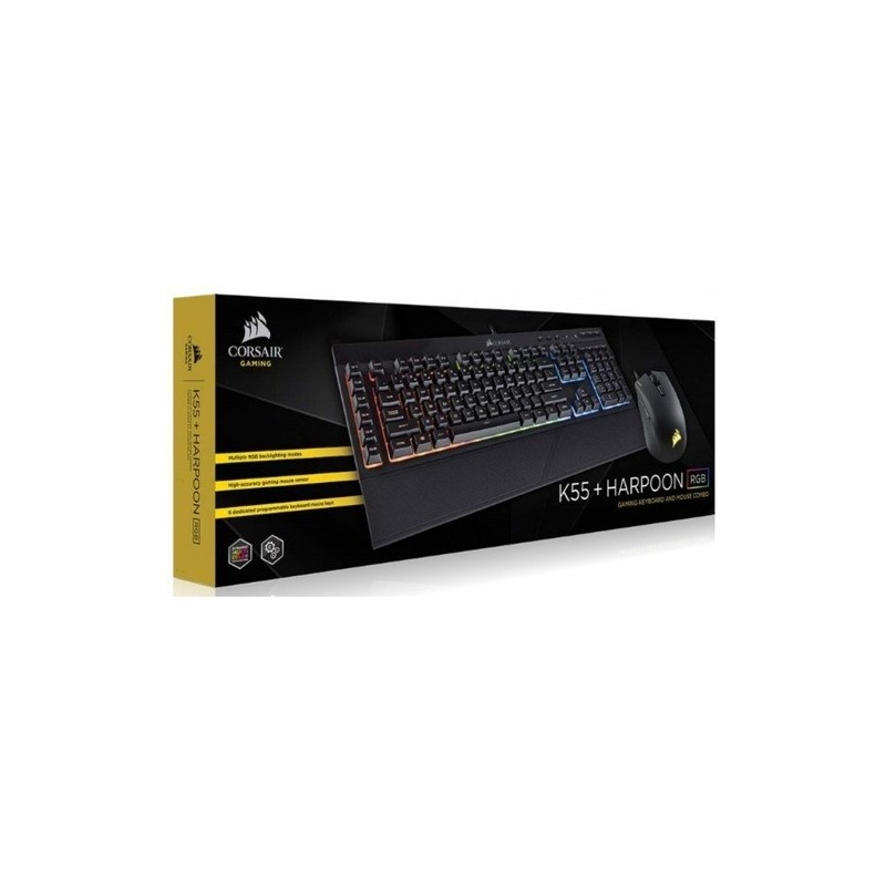 Pack de teclado y mouse K55 + HARPOON RGB Corsair Gaming